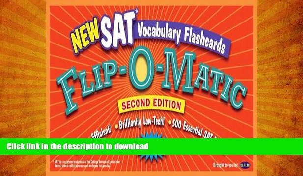 READ Kaplan SAT Vocabulary Flashcards Flip-O-Matic, 2nd edition BOOK ONLINE