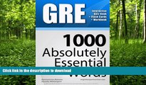 FAVORITE BOOK  GRE Interactive Quiz Book   Online   Flash Cards/ 1000 Absolutely Essential Words.