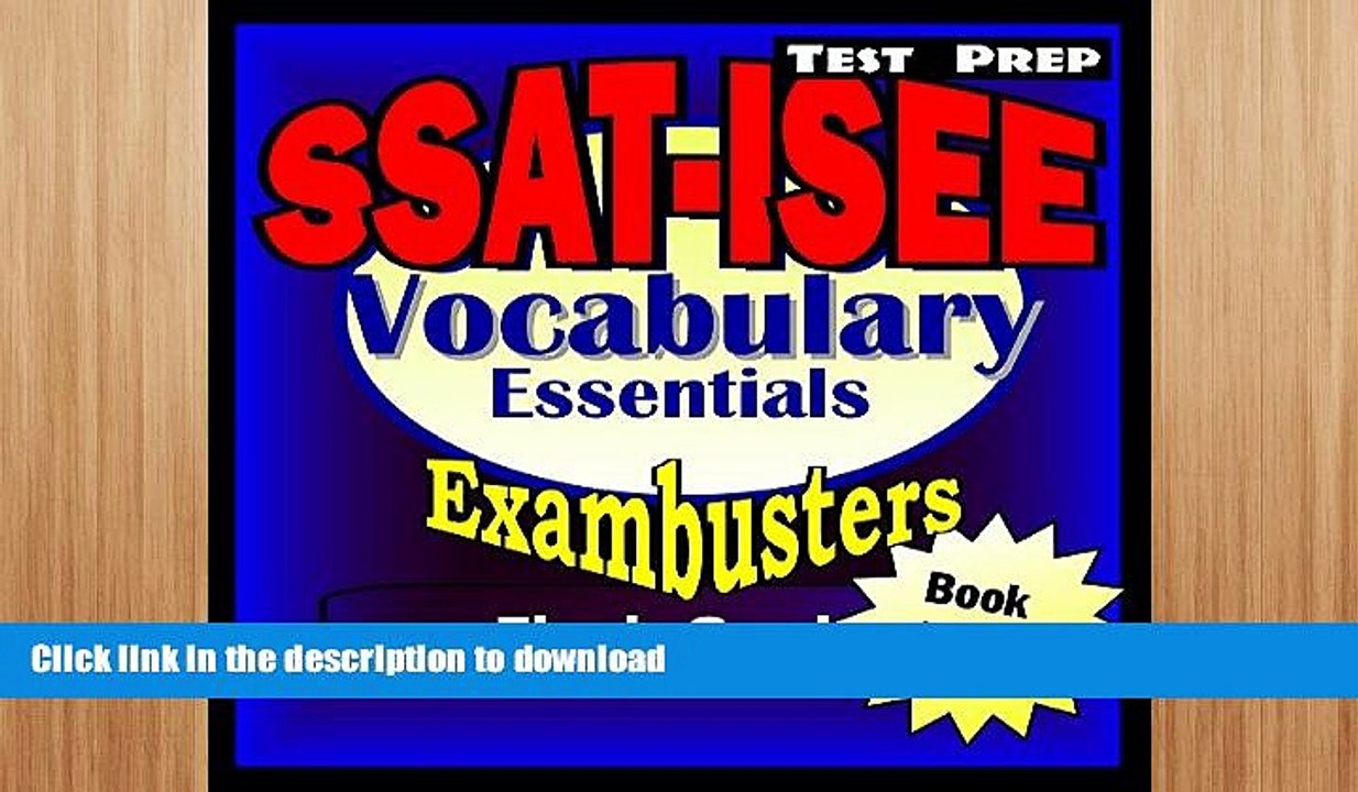 GET PDF  SSAT-ISEE Test Prep Essential Vocabulary Review--Exambusters Flash Cards--Workbook 1 of