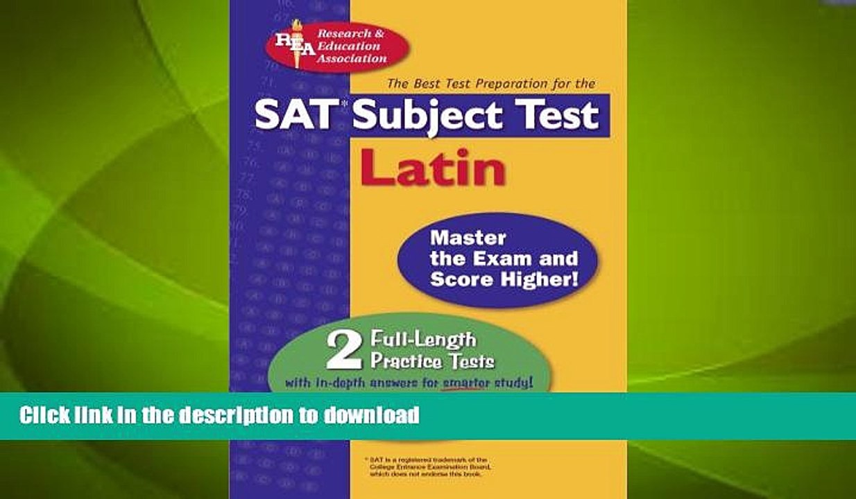 FAVORITE BOOK  SAT Subject Test: Latin (REA) - The Best Test Prep for (SAT PSAT ACT (College
