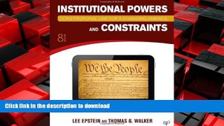 FAVORIT BOOK Constitutional Law for a Changing America: Institutional Powers and Constraints, 8th