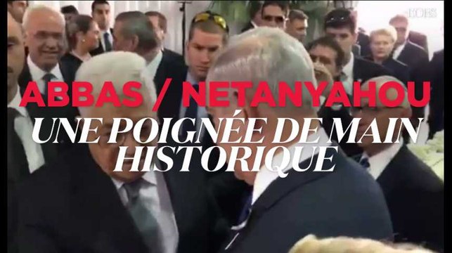 Obsèques de Shimon Peres : Abbas et Netanyahou se serrent la main
