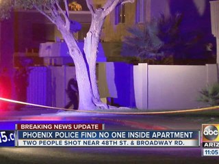 Phoenix police call for shooting suspect to come out, but no one home