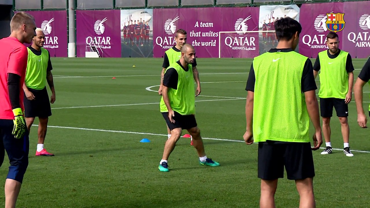 FC Barcelona training session: Attention switches to Celta