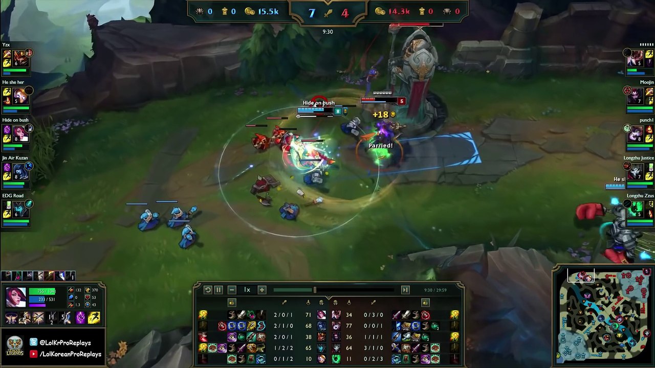 SKT T1 Faker Fiora vs Quinn TOP Ranked Challenger Korea