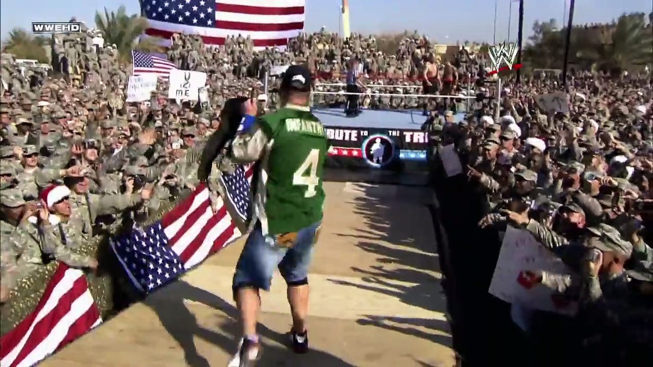 John Cena, Batista & Rey Mysterio vs. Randy Orton & Jeri-Show: Tribute to the Troops, Dec. 20, 2008