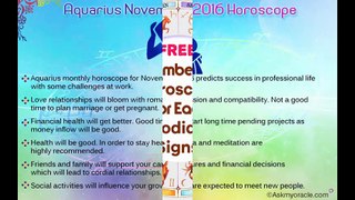 Monthly Horoscope 2016 Forecasts | Free November Horoscope 2016