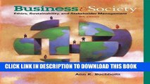 [PDF] Business and Society: Ethics, Sustainability, and Stakeholder Management Popular Colection