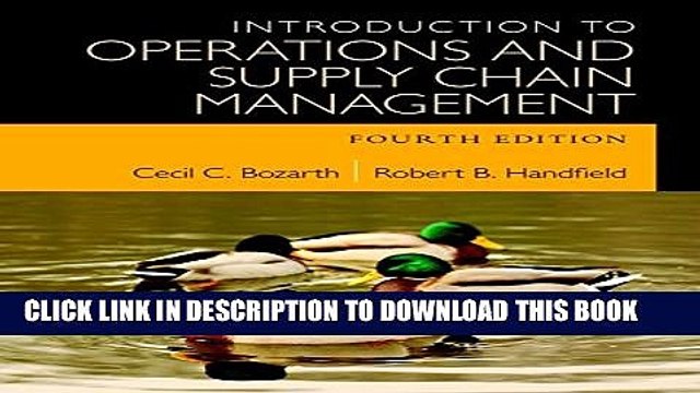 [PDF] Introduction to Operations and Supply Chain Management (4th Edition) Full Colection