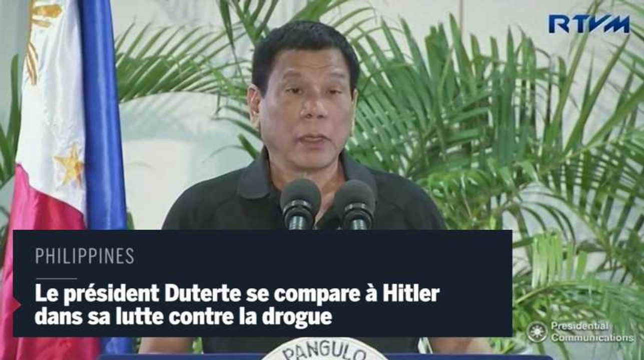 Philippines : le président Duterte se compare à Hitler et se dit "heureux de massacrer" les drogués