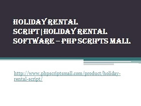 Holiday Rental Script - PHP Scripts Mall