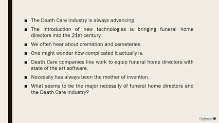 Funeral home software - Continental computers