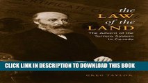 [PDF] Law of the Land: The Advent of the Torrens System in Canada Popular Online