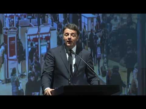 Roma - Ferrovie dello Stato, Renzi alla presentazione del piano industriale hd (28.09.16)