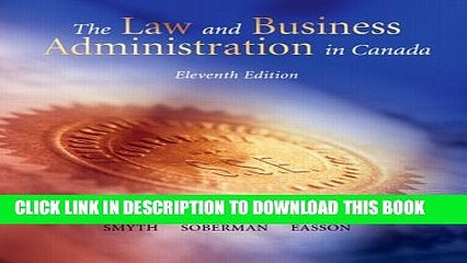 [PDF] The Law and Business Administration in Canada (11th Edition) Full Online