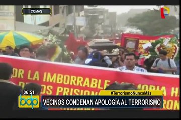 Comas: vecinos condenan apología al terrorismo