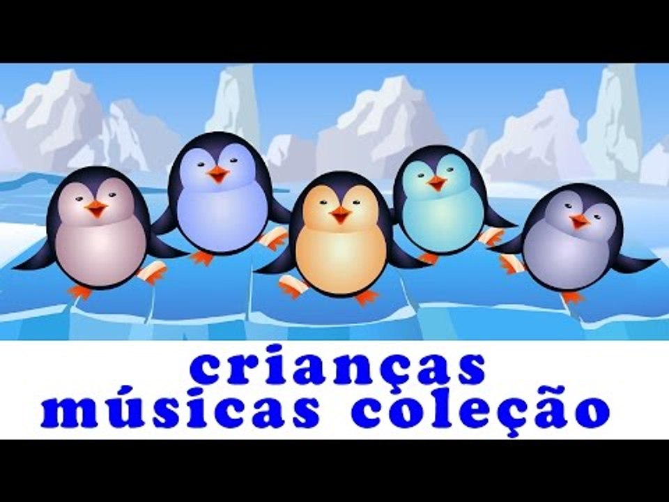 cinco pequenos pinguins l rima de berçário para crianças e bebês