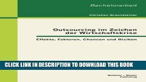 [PDF] Outsourcing im Zeichen der Wirtschaftskrise: Effekte, Faktoren, Chancen und Risiken (German