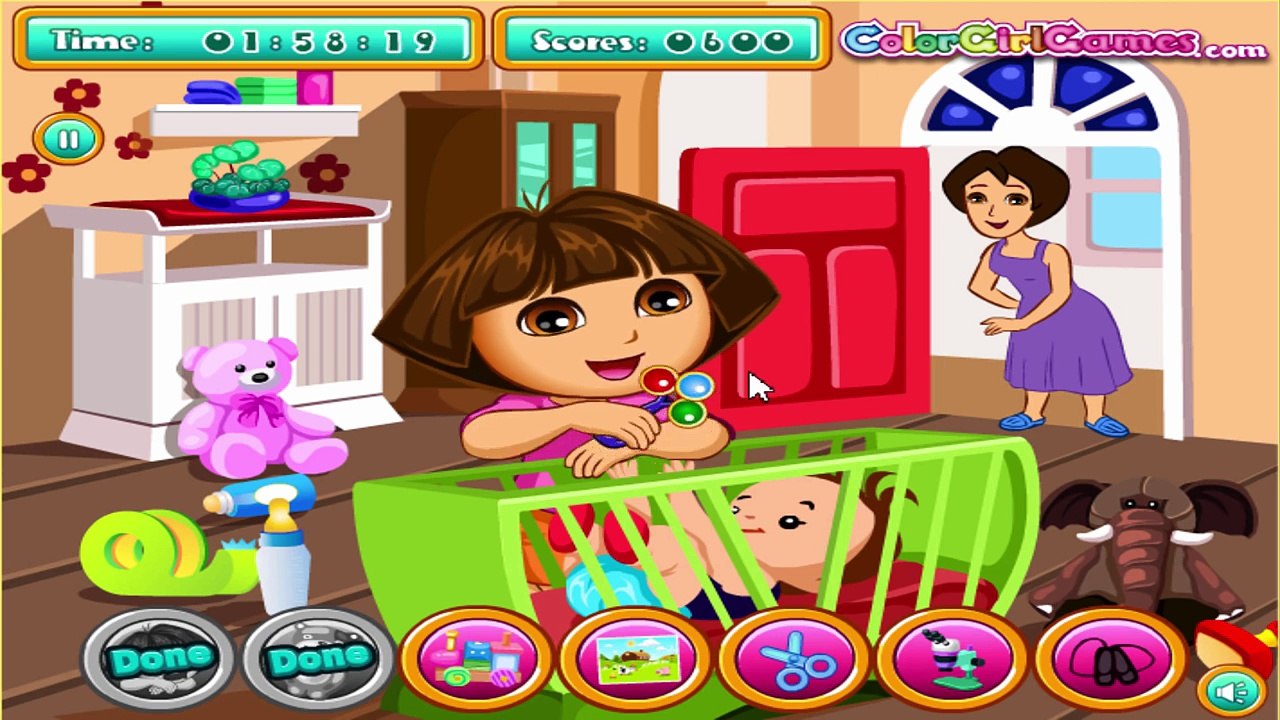 Dora The Explorer - Dora Games - Dora Dora - Dora And Friends - Babysitter Slacking