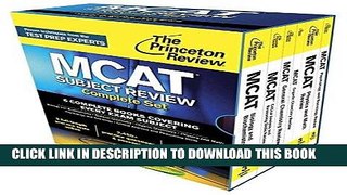 Read Now Princeton Review MCAT Subject Review Complete Box Set: New for MCAT 2015 (Graduate School