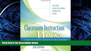 Enjoyed Read Classroom Instruction That Works: Research-Based Strategies for Increasing Student