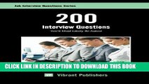 [PDF] 200 Interview Questions You ll Most Likely Be Asked (Job Interview Questions Series) Popular
