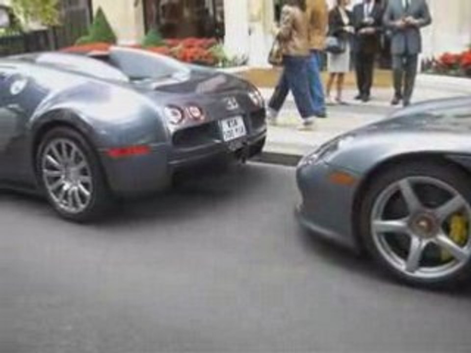 Veyron, SLR et 2 Carrera GT au Plaza