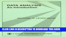 Read Now Data Analysis: An Introduction (Quantitative Applications in the Social Sciences)
