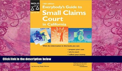 Big Deals  Everybody s Guide to Small Claims Court in California  Best Seller Books Best Seller