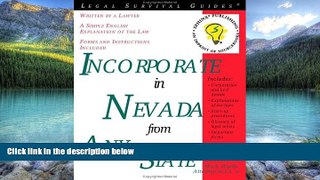 Books to Read  Incorporate in Nevada from Any State  Best Seller Books Best Seller