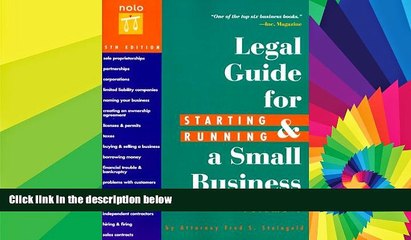 Must Have  Legal Guide for Starting   Running a Small Business, 5th Ed  READ Ebook Full Ebook