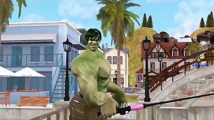 Spiderman vs Elsa vs Hulk Funny Pranks Cartoon - Shark Eats the Spiderman