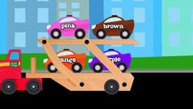 Cars Trucks Street Vehicles Teaching Colors - Learning Colours Video for Children - Organic Learning