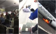 Un passenger filme l'évacuation d'un avion en feu à Chicago