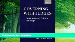 Big Deals  Governing with Judges: Constitutional Politics in Europe  Best Seller Books Most Wanted