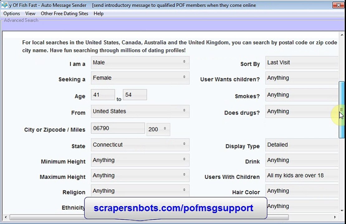 POF Auto Message Sender Bot Tech Support Video