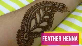Feather mehndi Design Simple and easy step by step for hands episode #112 by Art Institute.