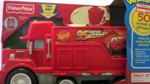 Disney Cars Wheelies MACK Hauler Truck Fisher Price Toy Truck with Lightning McQueen