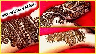 Arabic Indo Western Mehndi Design Simple and easy step by step for hands episode #115 by Art Institute.
