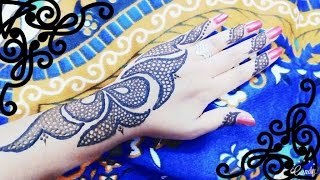 Latest Unique Henna Mehndi Design Back Simple and easy step by step for hands episode #116 by Art Institute.