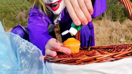 Spiderman Saves Frozen Elsa vs JOKER Poison - Elsa & Spiderman Kiss - Superhero Movie in Real Life