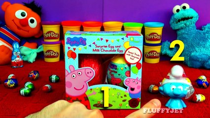 Play-Doh Kinder Surprise Eggs Cars Peppa Pig Cake Spongebob Mickey Cookie Monster Disney Toy Story