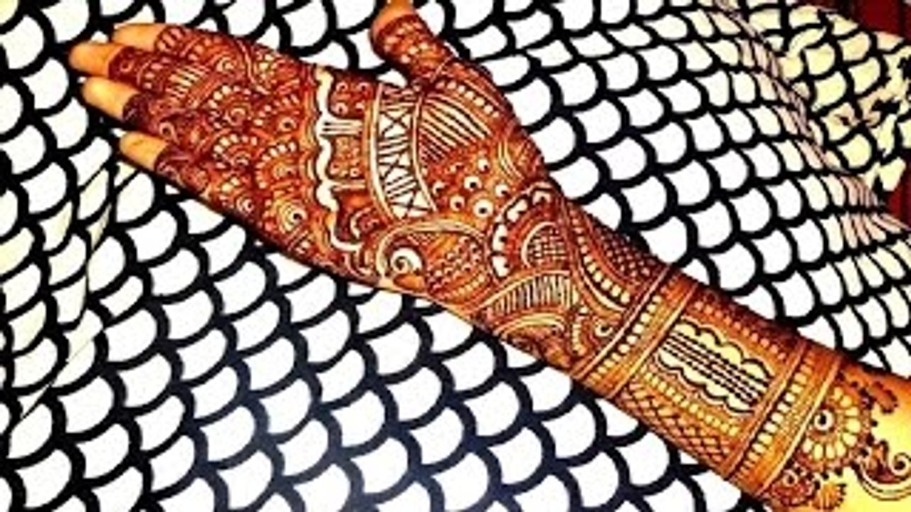 Indian Bridal Henna Mehndi Design Simple and easy step by step for hands episode #124 by Art Institute.