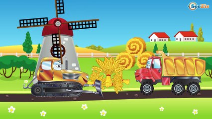 The Excavator - Trucks Construction Cartoons for kids - Diggers video for children