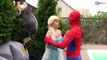 Spiderman ARRESTS Spiderman?! w/ Frozen Elsa Batman Maleficent Princess Anna Toys! Superheroes IRL