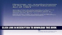 Ebook Hearings on reauthorization of the Vocational Education Act of 1963: Hearings before the