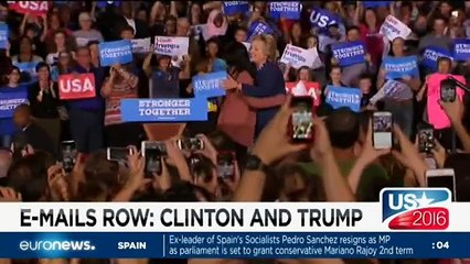 E-mails row clinton and trump