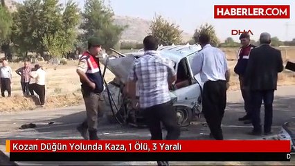 Kozan Düğün Yolunda Kaza, 1 Ölü, 3 Yaralı