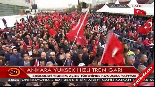 Başbakan Binali Yıldırım Ankara Yüksek Hızlı Tren Garı açılış töreninde konuştu