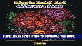 Read Now Hippie Folk Art Coloring Book: Adult Coloring Book With 50 Detailed Pictures of Suns,